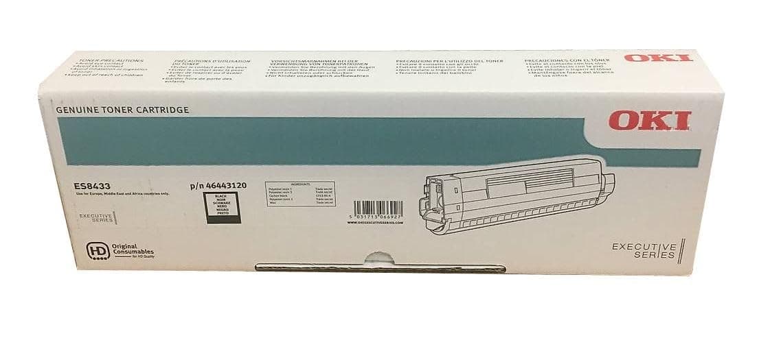 OKI 46443120 Original Toner Cartridge for ES8433dn, 10,000 Pages - Black