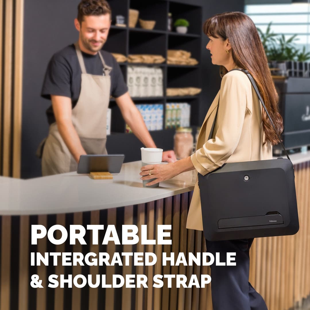 Fellowes Laptop Carry Case with Built-in Laptop Stand - Breyta Lockable Laptop Carry Case for Hybrid Working & Laptops Up To 14"/4KG - Black - Image 4