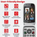 Mobitel 8010 4G Flip Phone for Seniors - Black thumbnail 6