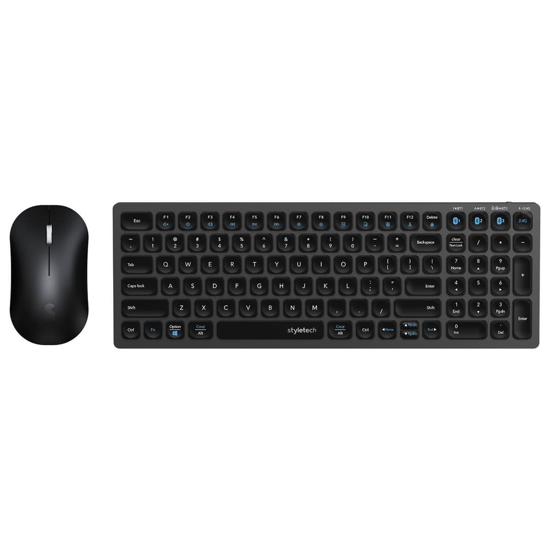 Styletech MK520 Wireless Mouse and Keyboard - Pastel Blue - Image 1