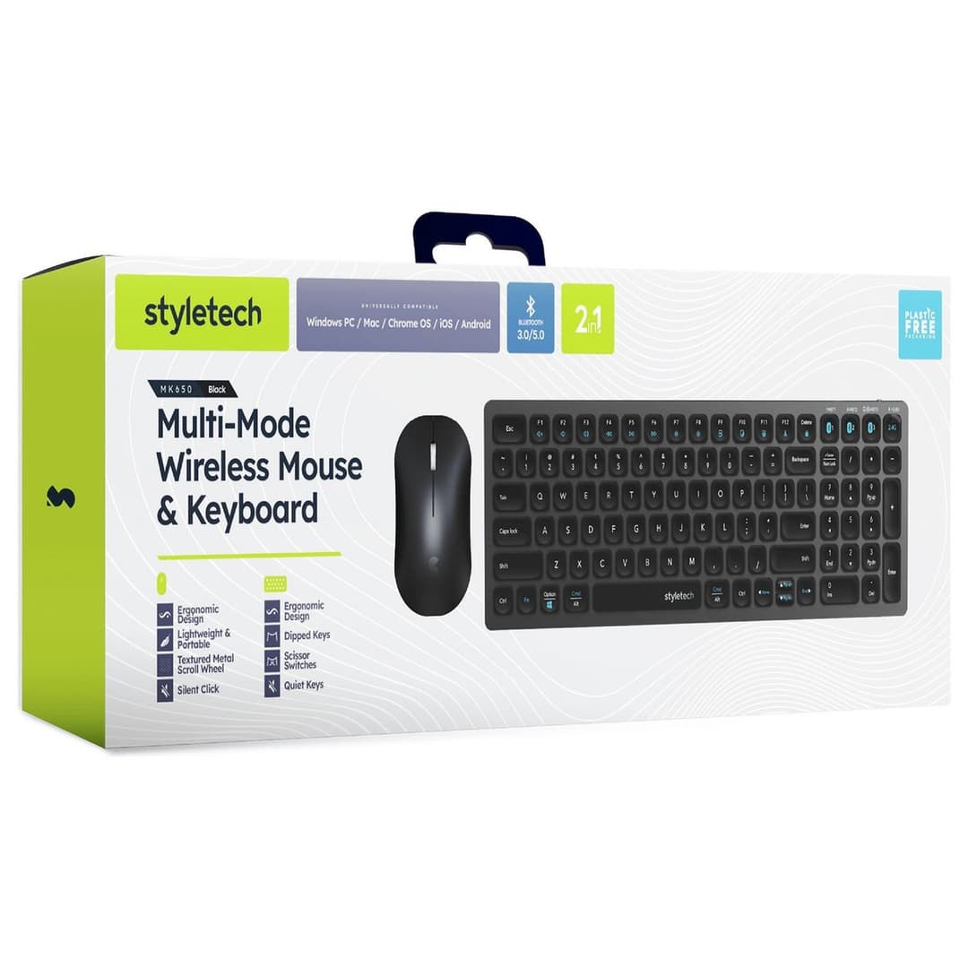 Styletech MK520 Wireless Mouse and Keyboard - Pastel Blue - Image 2