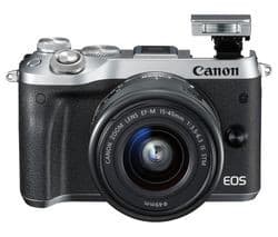 Canon EOS M6 Mirrorless Camera with EF-M 15-45mm f/3.5-6.3 IS STM Lens - Silver - Image 1