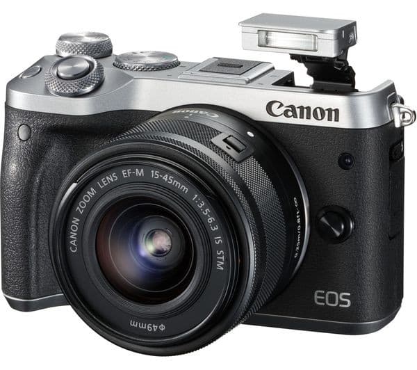 Canon EOS M6 Mirrorless Camera with EF-M 15-45mm f/3.5-6.3 IS STM Lens - Silver - Image 3