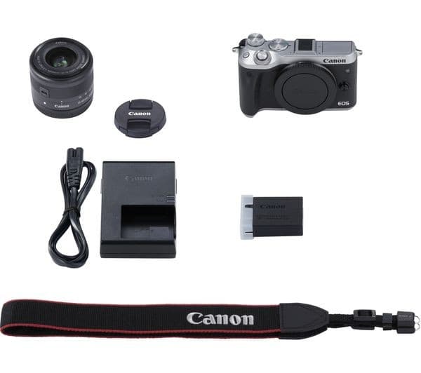 Canon EOS M6 Mirrorless Camera with EF-M 15-45mm f/3.5-6.3 IS STM Lens - Silver - Image 4
