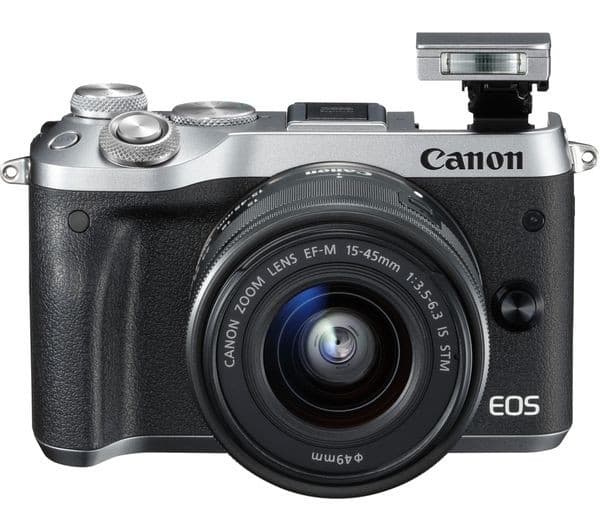 Canon EOS M6 Mirrorless Camera with EF-M 15-45mm f/3.5-6.3 IS STM Lens - Silver - Image 6
