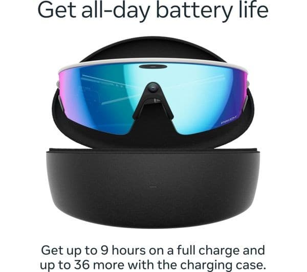 Oakley Meta Vanguard AI Glasses - White with Prizm Sapphire Lenses - Image 6
