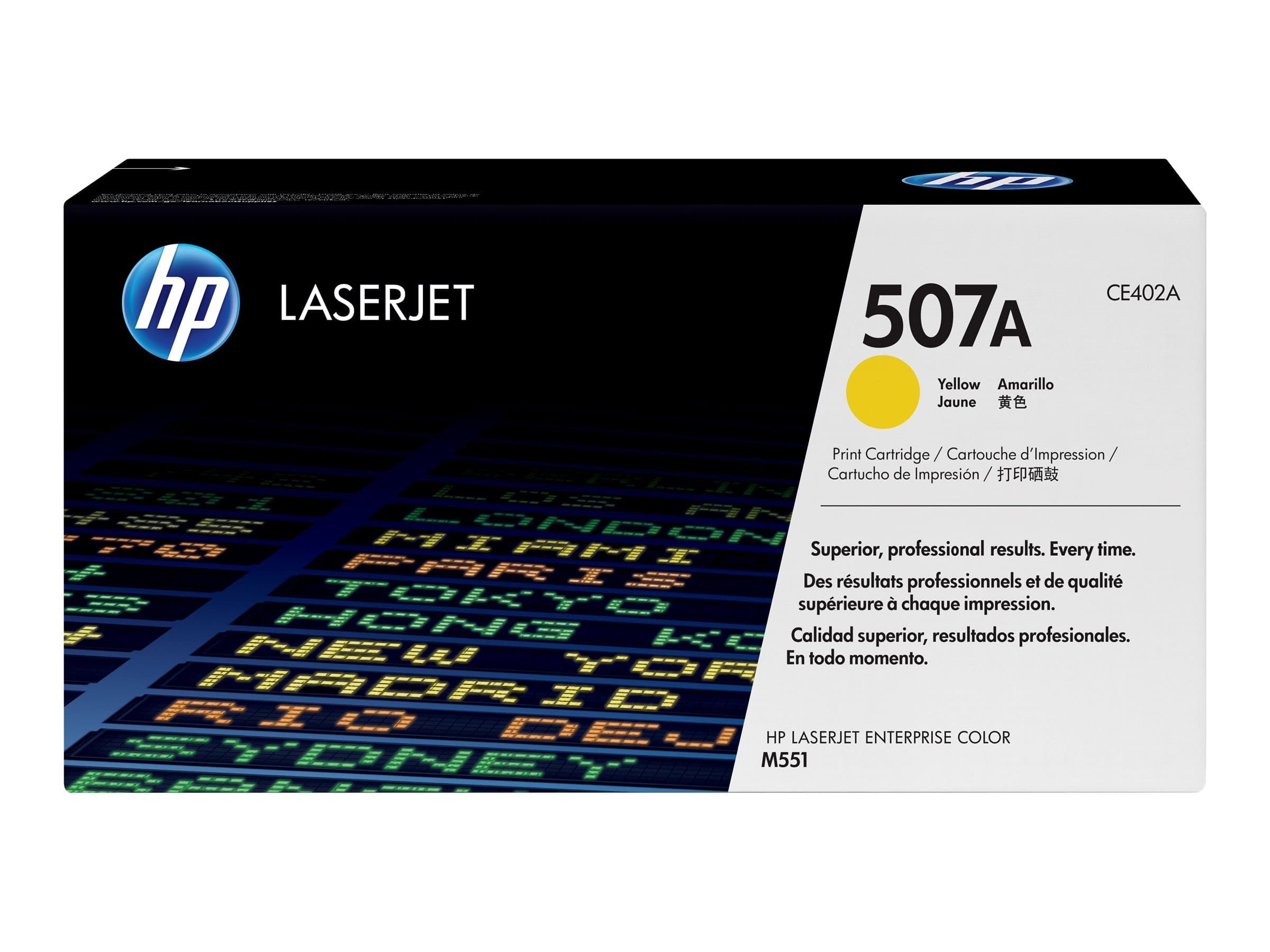 HP 507A - yellow - original - LaserJet - toner cartridge (CE402A)