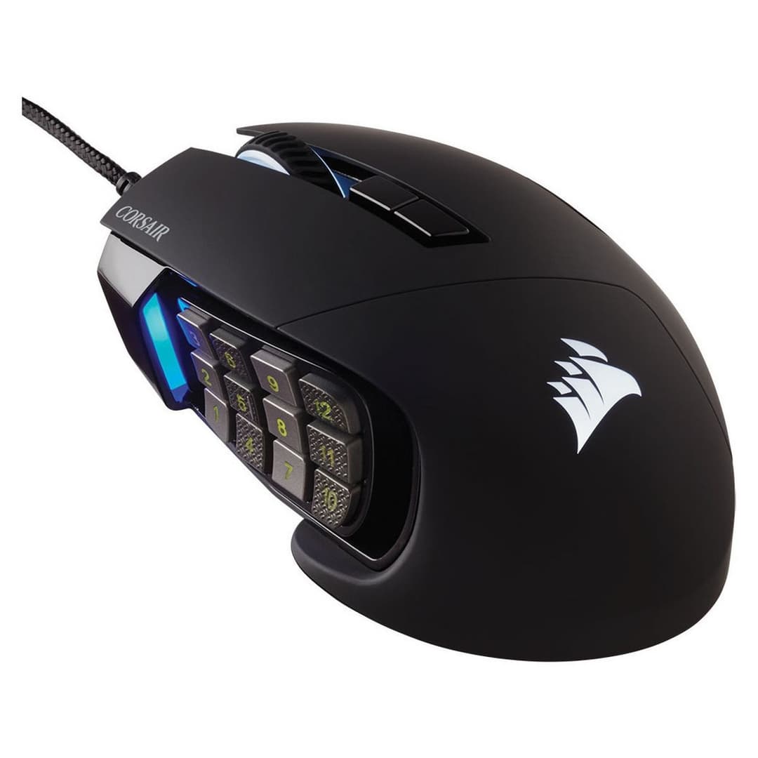 Corsair Scimitar RGB Elite Wired MMO Gaming Mouse - Black - Image 1
