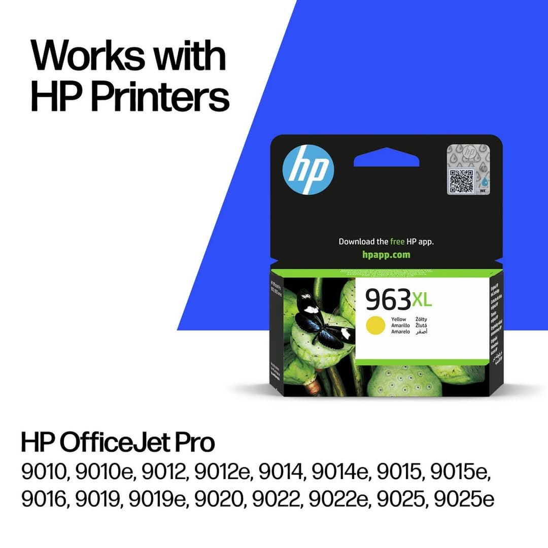 HP 963 XL High Yield Original Ink Cartridge - Yellow - Image 2