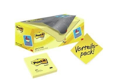 3M 654Y-20 note paper Square Yellow 100 sheets Self-adhesive - Image 1