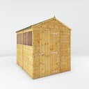 Mercia Shiplap 4 Glazed Windows Apex Shed - 8 x 6ft thumbnail 1