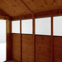 Mercia Shiplap 4 Glazed Windows Apex Shed - 8 x 6ft thumbnail 7