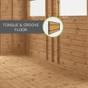 Mercia Shiplap 4 Glazed Windows Apex Shed - 8 x 6ft thumbnail 10