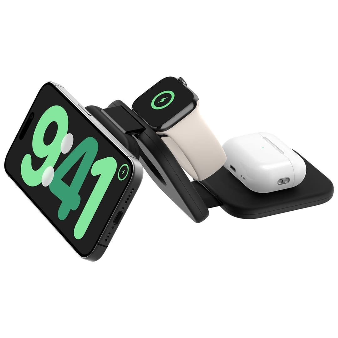Belkin 3in1 15W Magnetic Magsafe Wireless Charger Travel Pad - Image 1