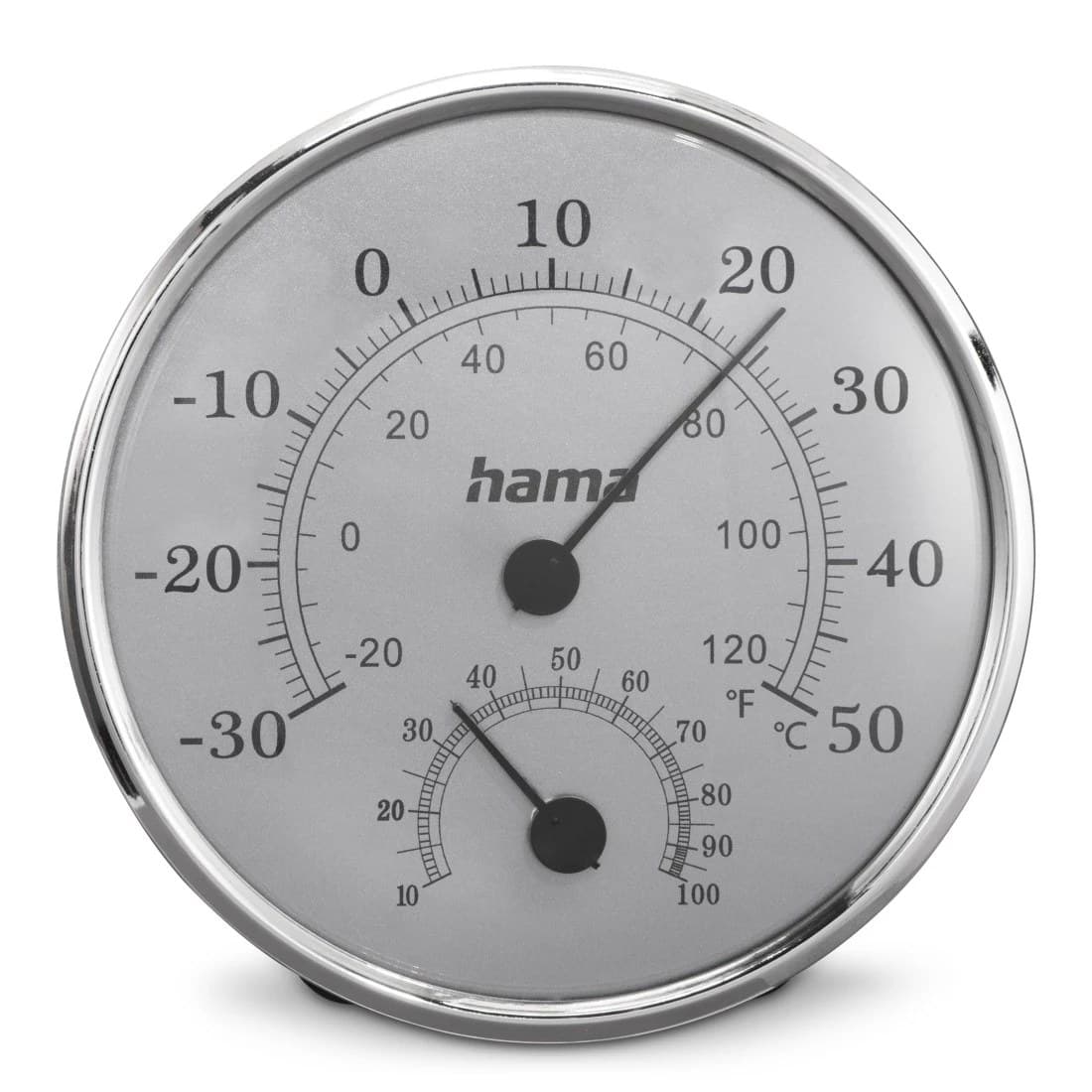 Hama Saipan Indoor Thermometer, Grey/Silver