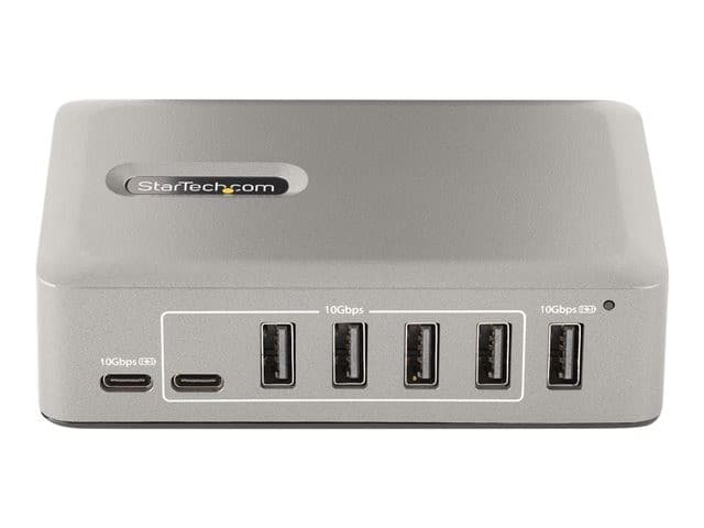 StarTech.com 10-Port USB-C Hub, 8x USB-A + 2x USB-C, Self-Powered w/ 65W Power Supply, USB 3.1 10Gbps Hub w/ BC1.2 Charging, Desktop/Laptop USB Hub with 3ft Locking USB-IF Certified Cable - USB Expansion Hub (10G8A2CS-USB-C-HUB) - hub - 10 ports - Image 2