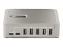 StarTech.com 10-Port USB-C Hub, 8x USB-A + 2x USB-C, Self-Powered w/ 65W Power Supply, USB 3.1 10Gbps Hub w/ BC1.2 Charging, Desktop/Laptop USB Hub with 3ft Locking USB-IF Certified Cable - USB Expansion Hub (10G8A2CS-USB-C-HUB) - hub - 10 ports thumbnail 2