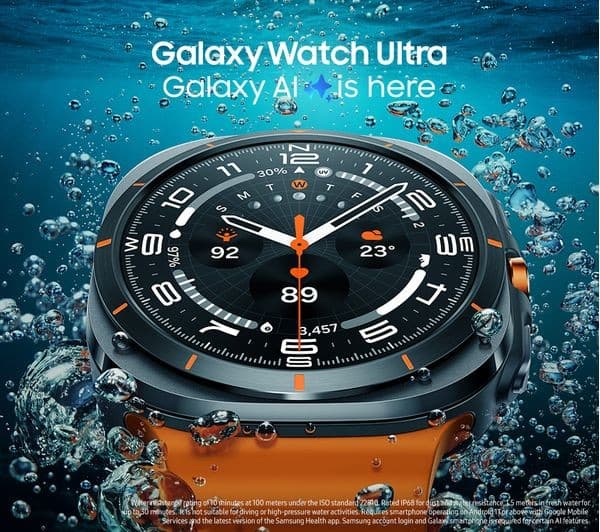 SAMSUNG Galaxy Watch Ultra with Bixby - Titanium Grey & Orange, 47 mm - Image 4