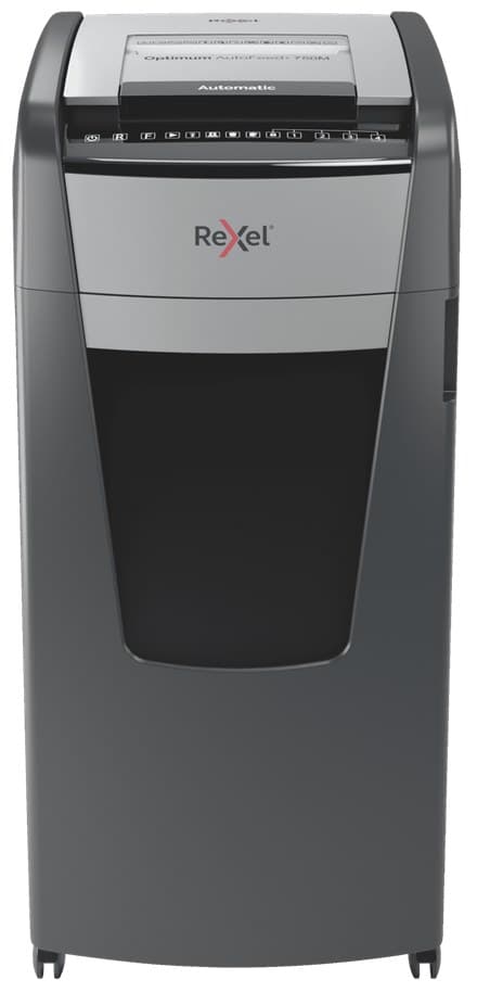 Rexel Optimum AutoFeed+ 750M paper shredder Micro-cut shredding 55 dB 23 cm Black, Silver - Image 1