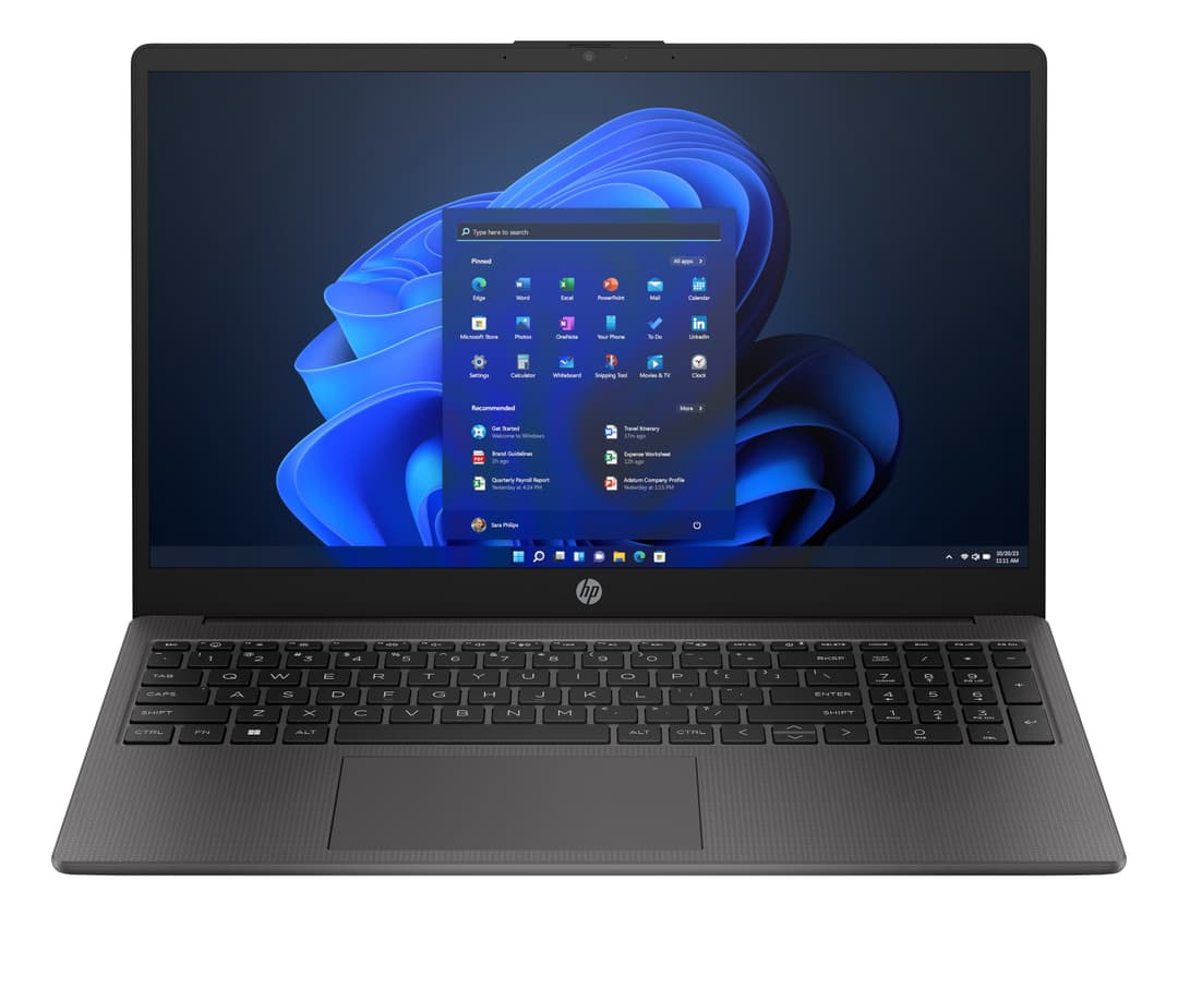 HP 255 G10 AMD Ryzen™ 3 7330U Laptop 39.6 cm (15.6") Full HD 8 GB DDR4-SDRAM 256 GB SSD Wi-Fi 6 (802.11ax) Windows 11 Home Black - Image 1