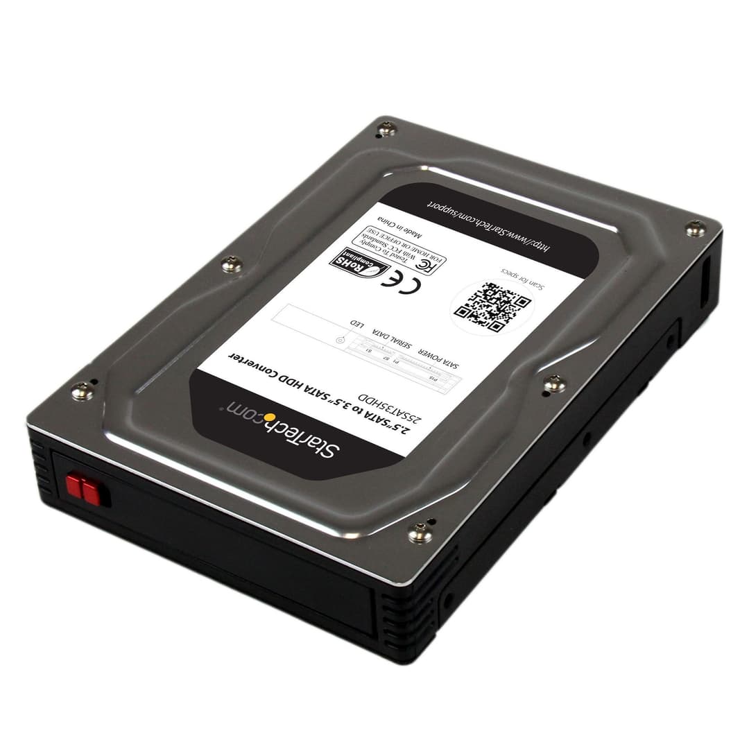 StarTech.com 2.5” to 3.5” SATA Aluminum Hard Drive Adapter Enclosure with SSD / HDD Height up to 12.5mm - Image 1