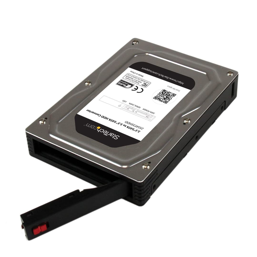 StarTech.com 2.5” to 3.5” SATA Aluminum Hard Drive Adapter Enclosure with SSD / HDD Height up to 12.5mm - Image 2
