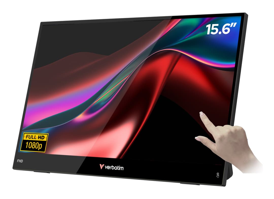 Verbatim Portable 15.6" FHD Touch Monitor LIGHT Portable monitor Black 15.6" LCD 1920 x 1080 pixels - Image 1
