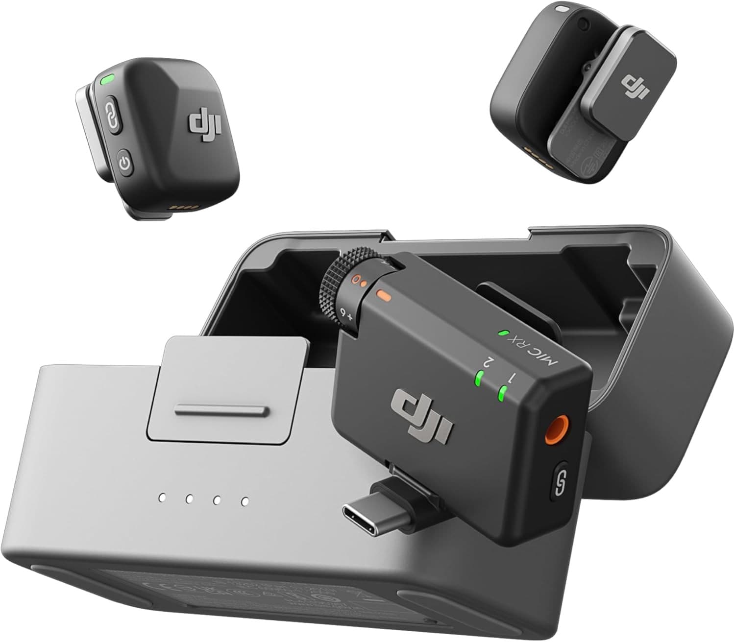 DJI Mic Mini (2 TX + 1 RX + Charging Case) Wireless Microphone Kit Dark Grey