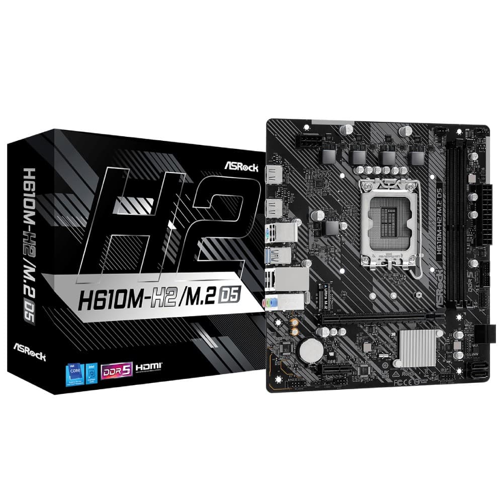 Asrock H610M-H2/M.2 D5 DDR5 Micro-ATX LGA 1700 Motherboard