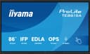 iiyama TE8615A-B2AG Signage Display Kiosk design 2.17 m (85.6") Wi-Fi 550 cd/m² 4K Ultra HD Black Touchscreen Built-in processor Android 24/7 thumbnail 3
