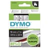 DYMO Authentic D1 Labels | Black Print on Clear Tape | 19 mm x 7 m | Self-Adhesive Labels for LabelManager Label Makers | Made in Europe
