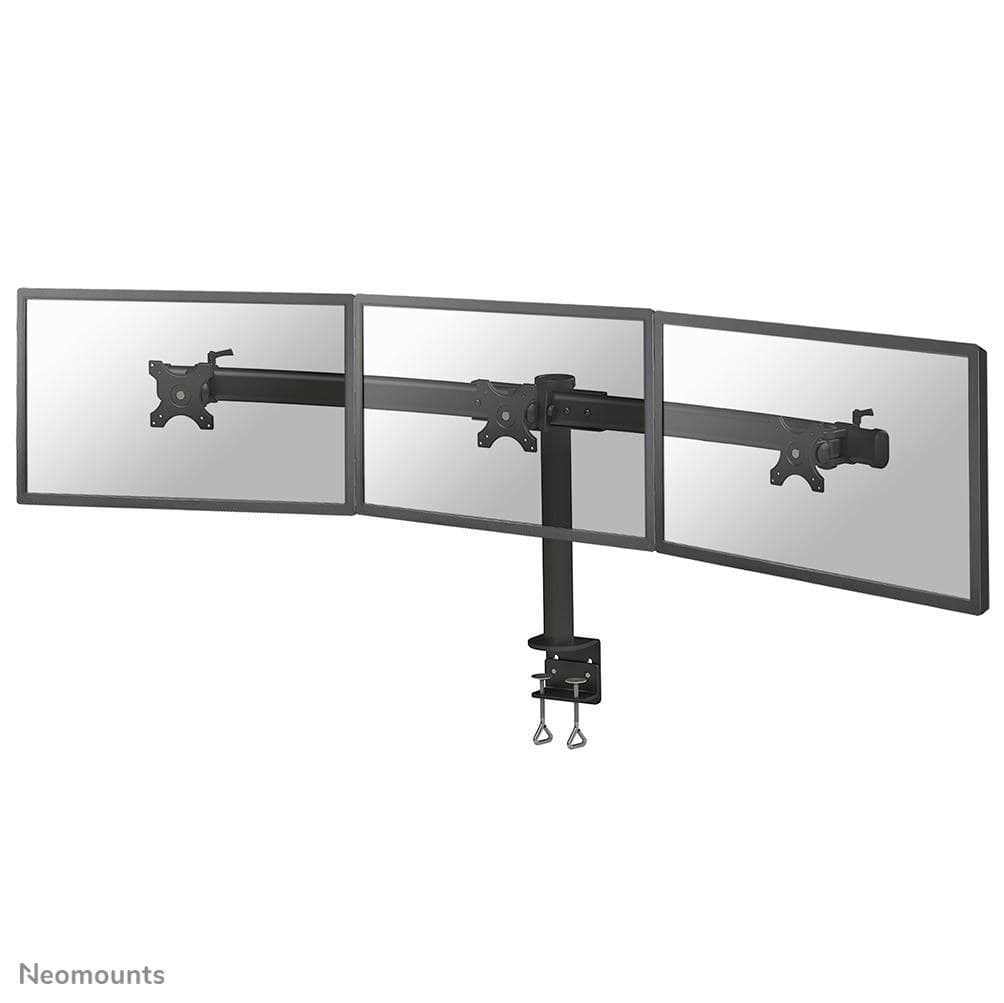 Neomounts FPMA-D700D3 Triple Monitor Desk Mount for 10-27" Screens, Tilt/Swivel/Rotate, Height Adjustable - Black