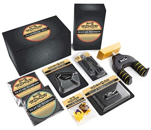 Rockjam Universal Guitar Accessoires Super-kit avec support mural de guitare, cordes de guitare électrique, chaînes de guitare acoustique, tuner à guitare multi-outil, guitare capo, guitare plectrums et support de guitare - Image 5