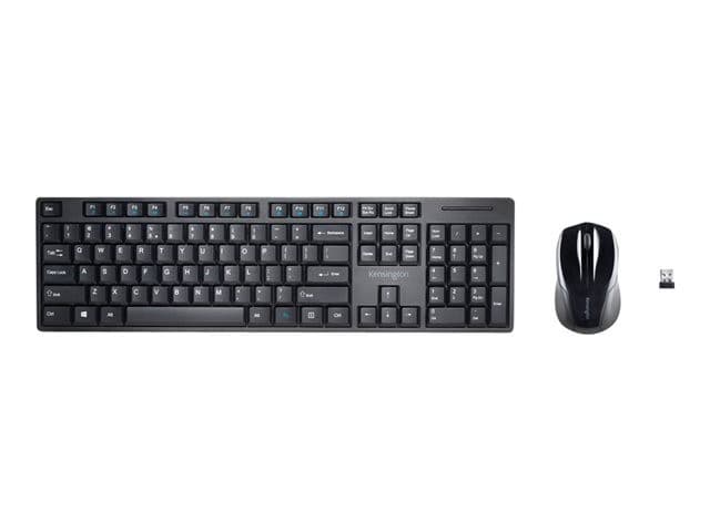 Kensington Pro Fit Low-Profile Wireless Keyboard and Mouse Set K75230UK UK Layout - Black