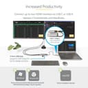 StarTech.com USB-C Multiport Adapter w/Attached USB-C to USB-A Dongle, Dual HDMI (4K30Hz/1080p60Hz), 3x USB-A 5Gbps, Mini Travel Dock, Laptop Docking Station, 1.3ft/40cm Cable thumbnail 2