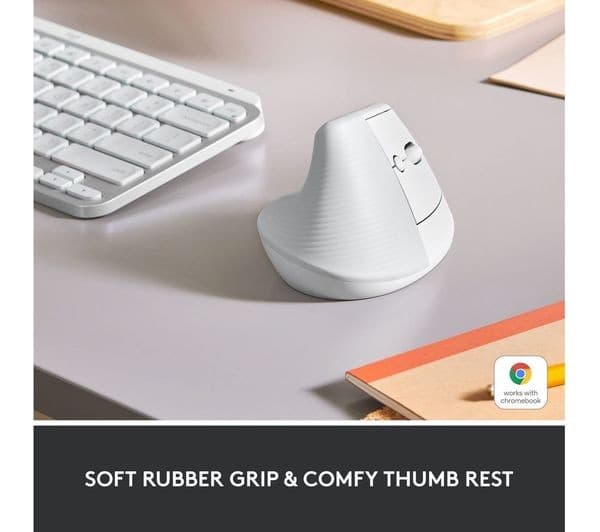 LOGITECH Lift Vertical Ergonomic Mouse - White - Image 2