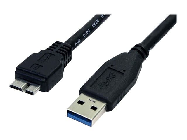 StarTech USB 3.0 Micro-B Cable 0.5m Black - Image 2