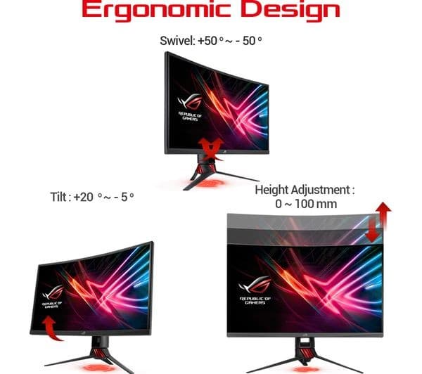 ASUS XG27VQ Full HD 27" Curved LED Gaming Monitor - Black - Image 10