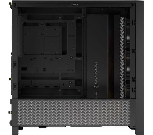 Corsair FRAME 4000D RS ARGB ATX Mid-Tower PC Case, 3x RS120 ARGB Fans, Tempered Glass - Black - Image 2