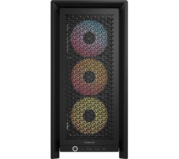 Corsair FRAME 4000D RS ARGB ATX Mid-Tower PC Case, 3x RS120 ARGB Fans, Tempered Glass - Black - Image 3