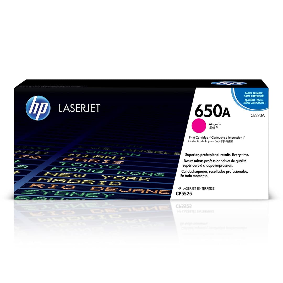HP CE273A 650A Original LaserJet Toner Cartridge - Magenta - Image 1