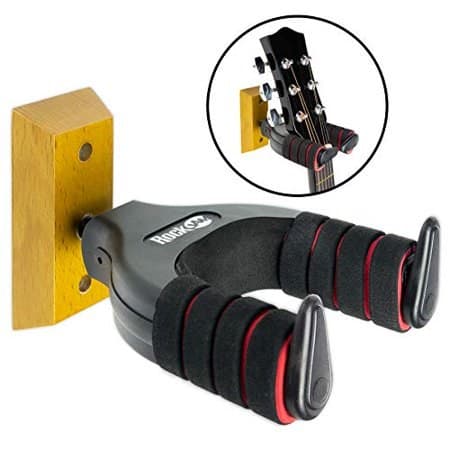 RockJam Guitar Hanger and Wall Mount Bracket Holder for Acoustic and Electric Guitars