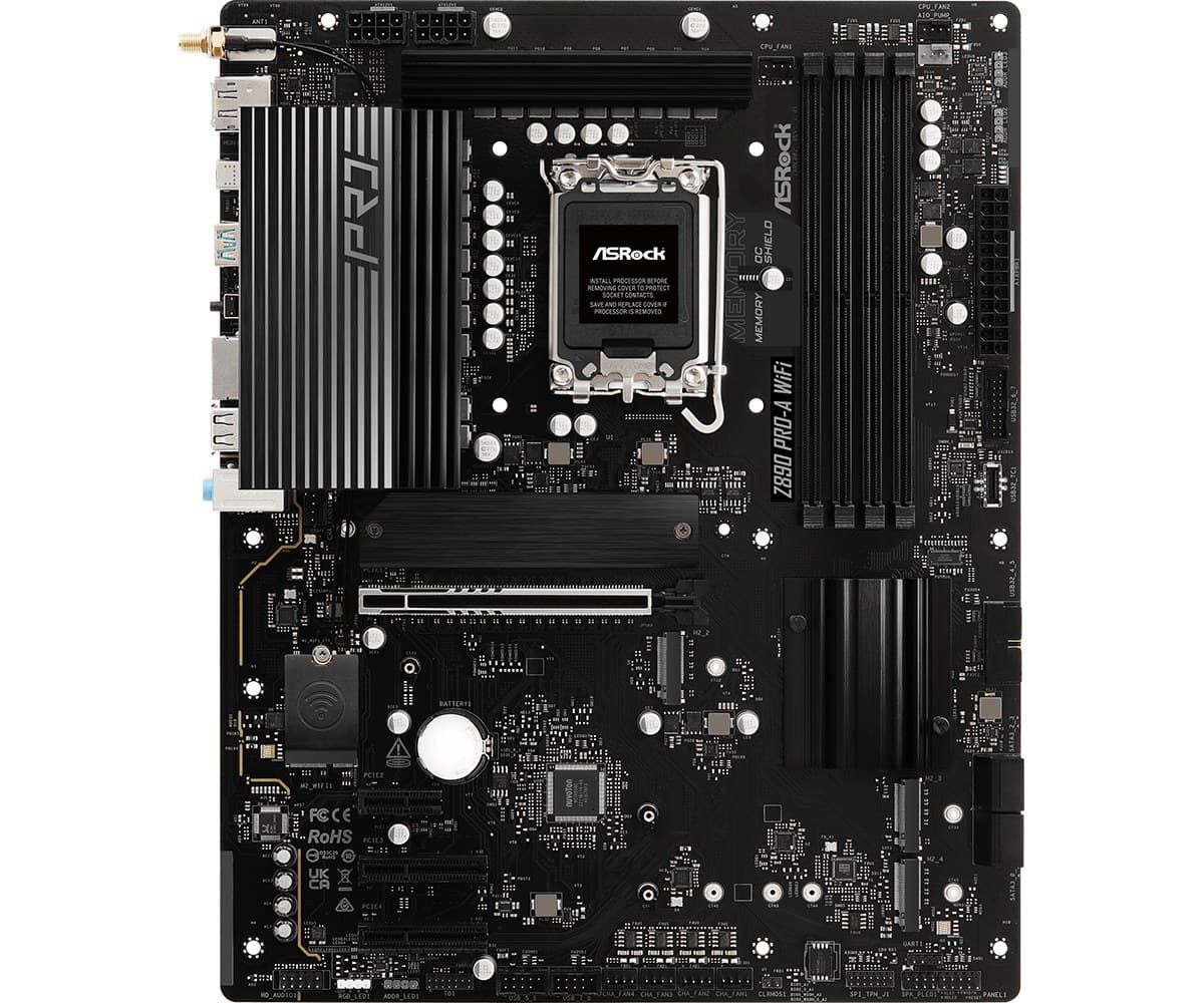 Asrock Z890 Pro-A WiFi Intel Z890 LGA 1851 (Socket V1) DDR5 ATX Motherboard