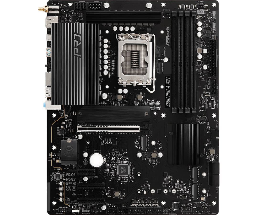 Asrock Z890 Pro-A WiFi Intel Z890 LGA 1851 (Socket V1) DDR5 ATX Motherboard - Image 2