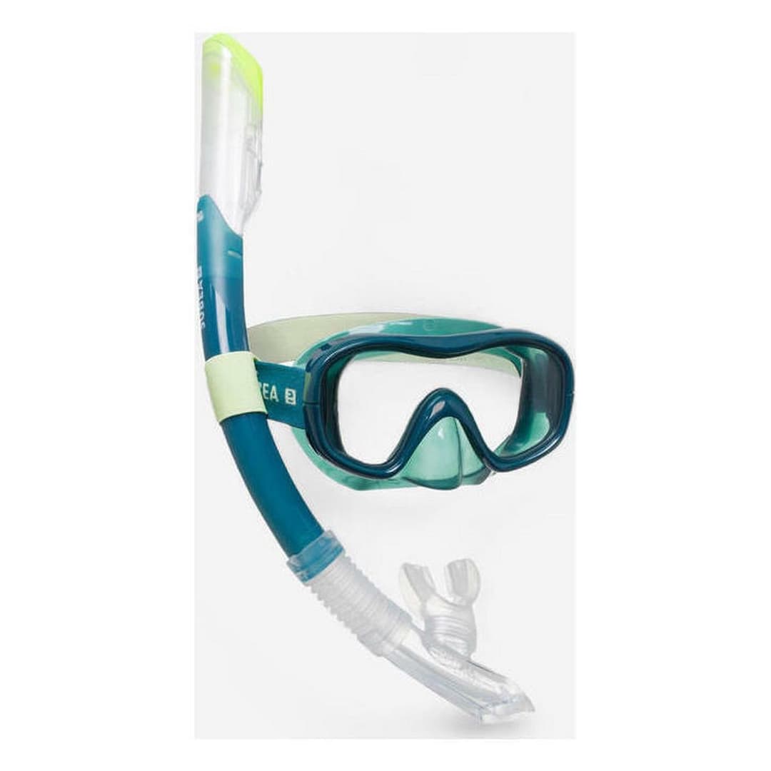 Decathlon Adult DryTop Snorkelling Kit 100 COMFORT Green L - Image 1