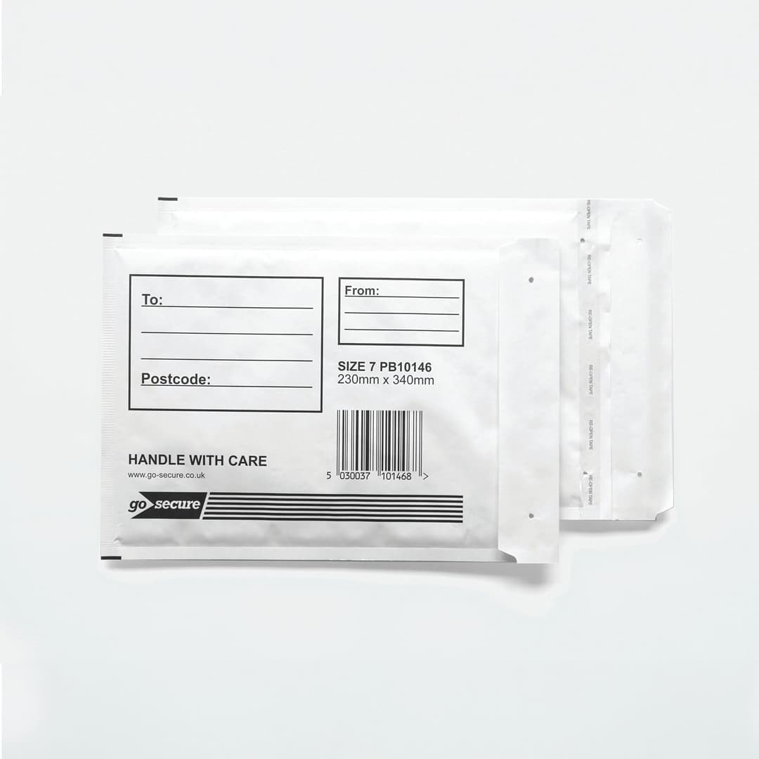 GoSecure Bubble Envelopes White (Pack of 10) - Size 7 - Image 1