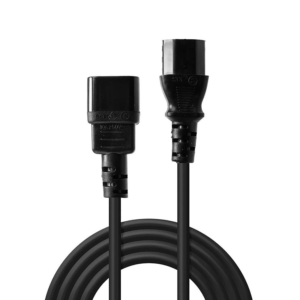 Lindy 0.5m IEC Extension Cable, Black - Image 2