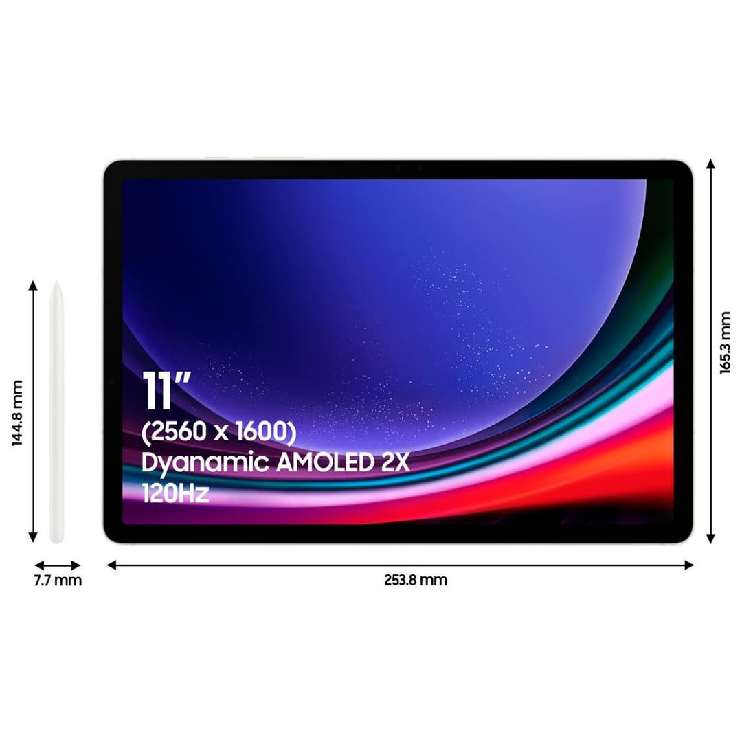 Samsung Galaxy Tab S9 11-inch 8GB RAM 128GB Wi-Fi Tablet with S Pen - Beige - Image 2