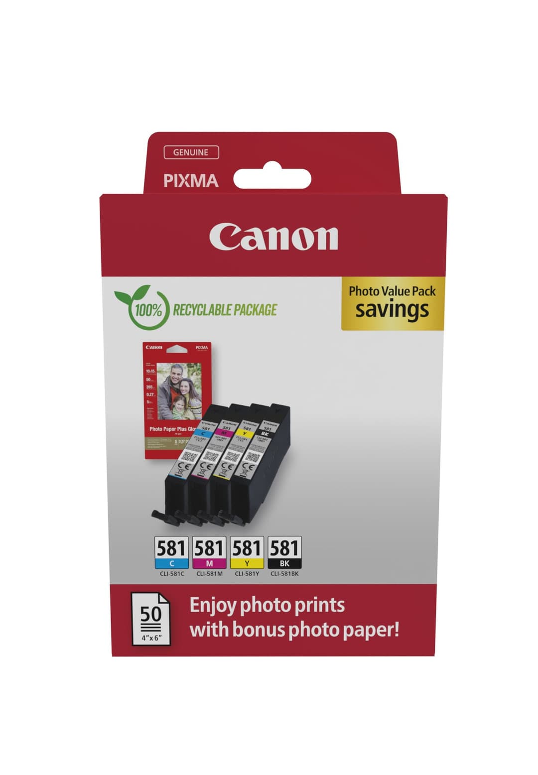 Canon 2106C006 ink cartridge 4 pc(s) Original Black, Cyan, Magenta, Yellow - Image 1