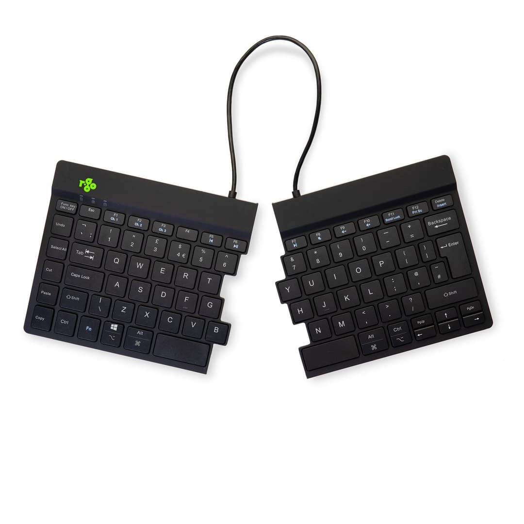 R-Go Tools Ergonomic keyboard R-Go Split Break with break software, ergonomic split keyboard, QWERTY (UK), Bluetooth, black - Image 3